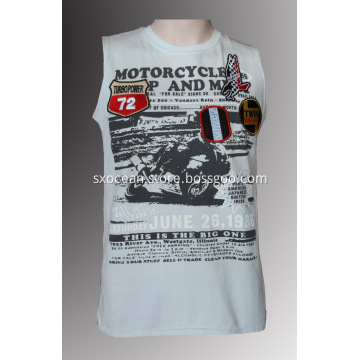 100% polyester man's sleeveless T-shirt